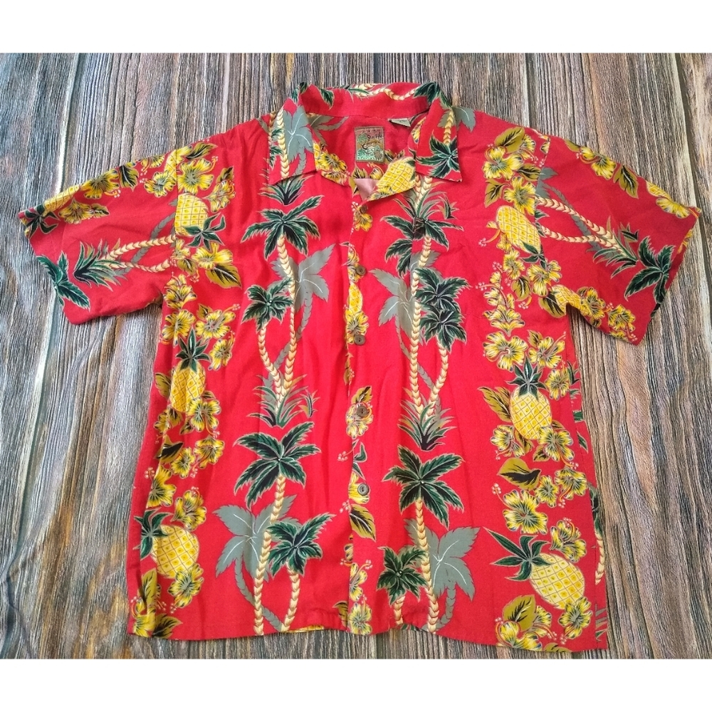 Pineapple Connection Hawaiian Palm tree shirt XL